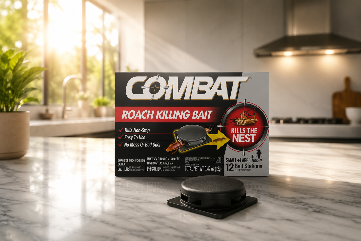 Combat™ – Appâts Anti-Cafards Professionnels (12 Pièges)