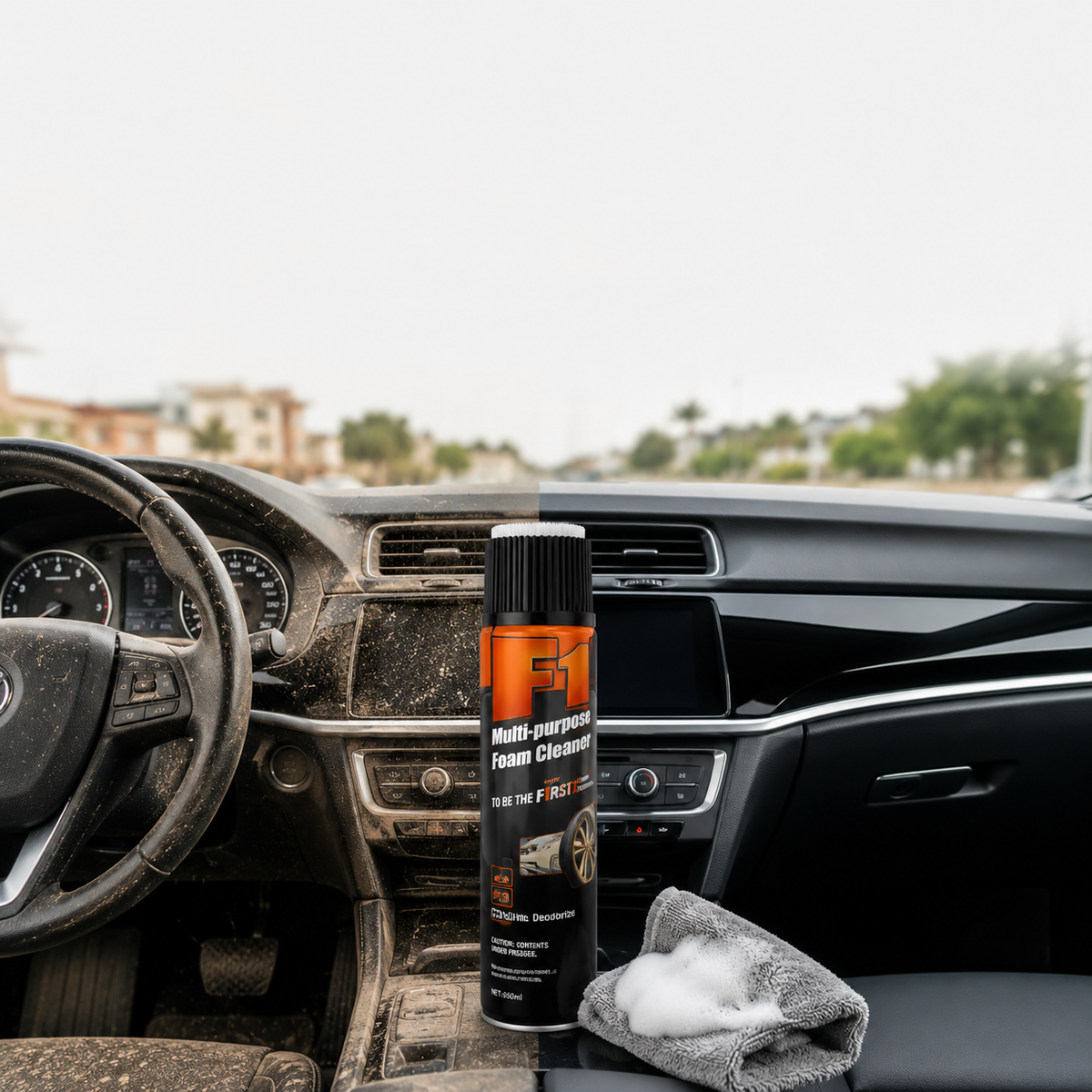 F1 Foam Cleaner™ – Nettoyant Mousse Multifonction Pour Intérieur Voiture
