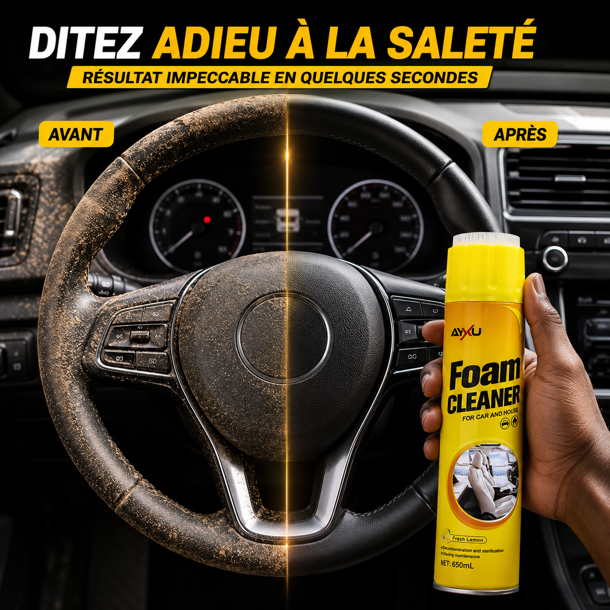 2.0 Foam Cleaner™ – Nettoyant Mousse Multifonction Pour Intérieur Voiture