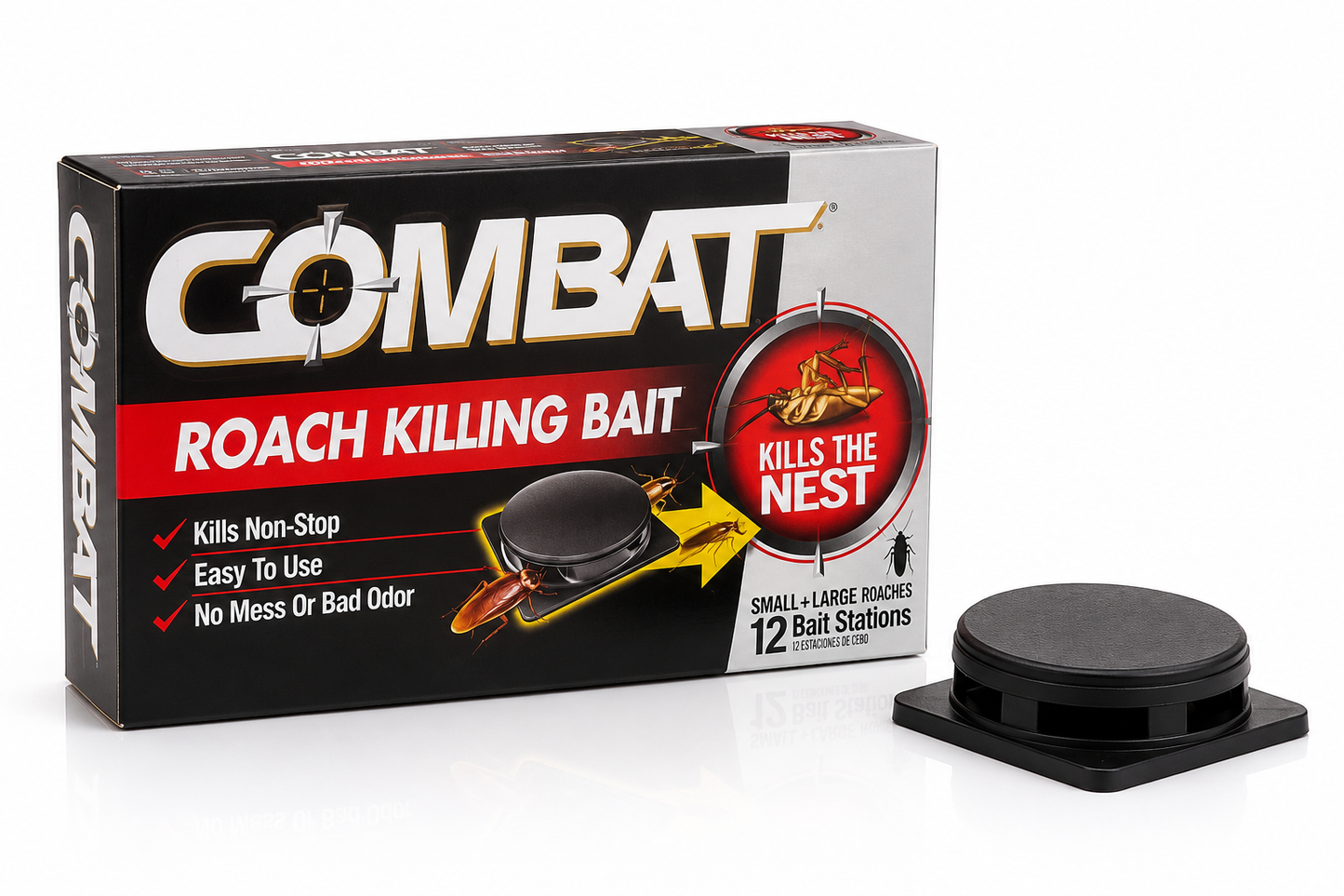 Combat™ – Appâts Anti-Cafards Professionnels (12 Pièges)